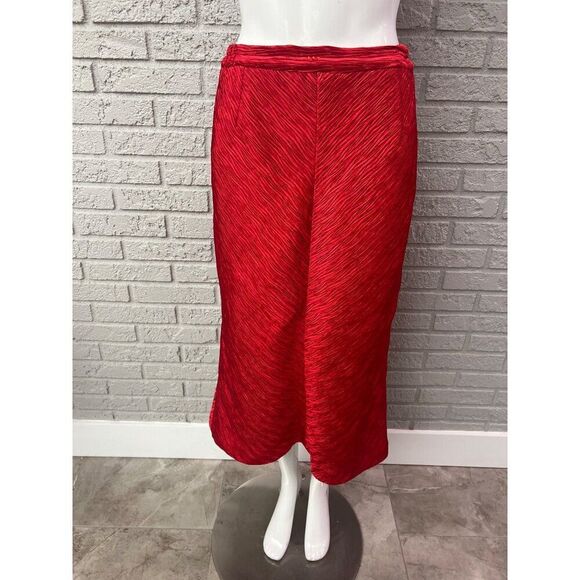 Ben Marc Women Red Textured Embellishment Skirt Suit Size 14 - Picture 3 of 13